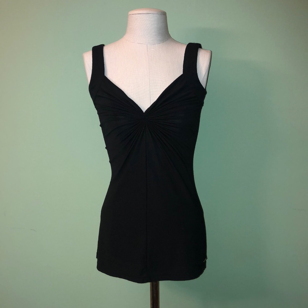 Candie’s black scrunched sleeveless blouse size X-Small - Picture 2 of 7